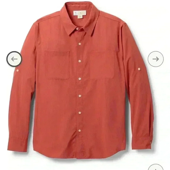 ExOfficio - BugsAway Tiburon Shirt - Men's Size L - Retro Red -Gorpcore Shirt - Picture 6 of 8